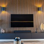 Teak Akustik Panel salon Uygulamasi rize dekorasyon